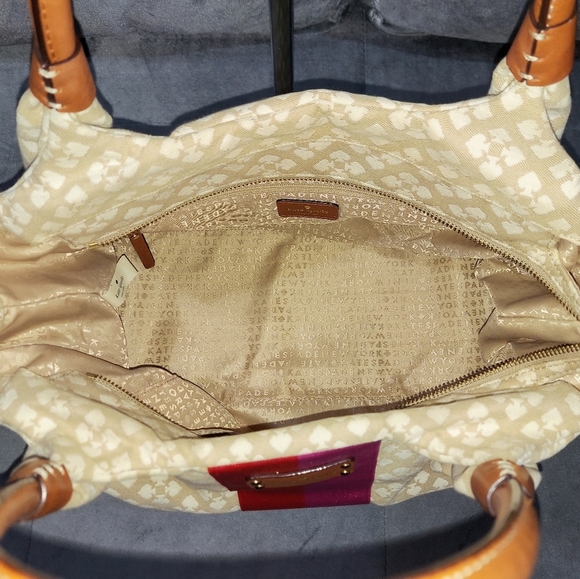 KATE SPADE NEW YORK "STEVIE" VINTAGE CLASSIC SPADE STUCCO SHOULDER BAG LIKE NEW - Picture 7 of 14